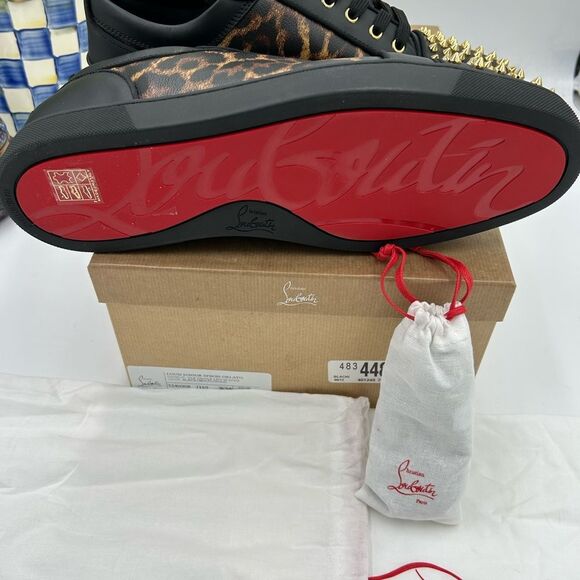 Men's Christian Louboutin, Louis Jr, orlato spikes sneaker size 46 made in Italy - Picture 7 of 13